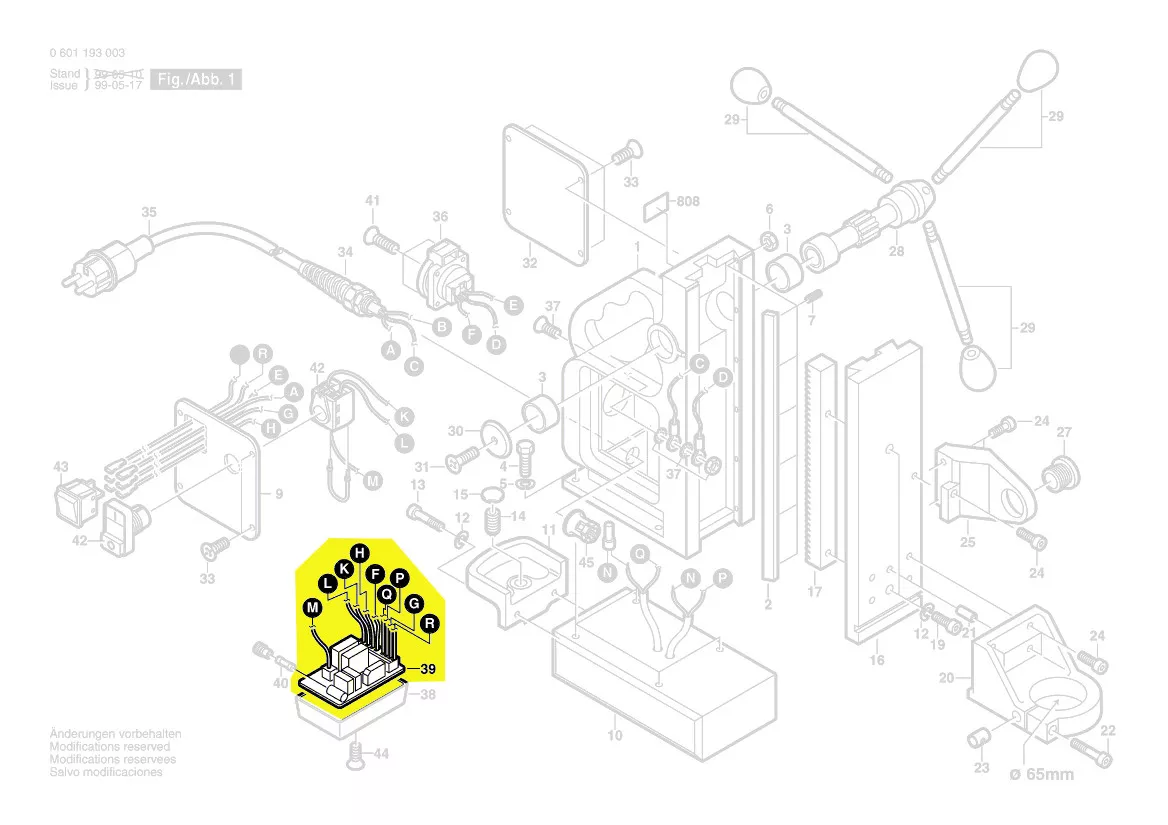 Platine de commande réf. 3 609 201 524